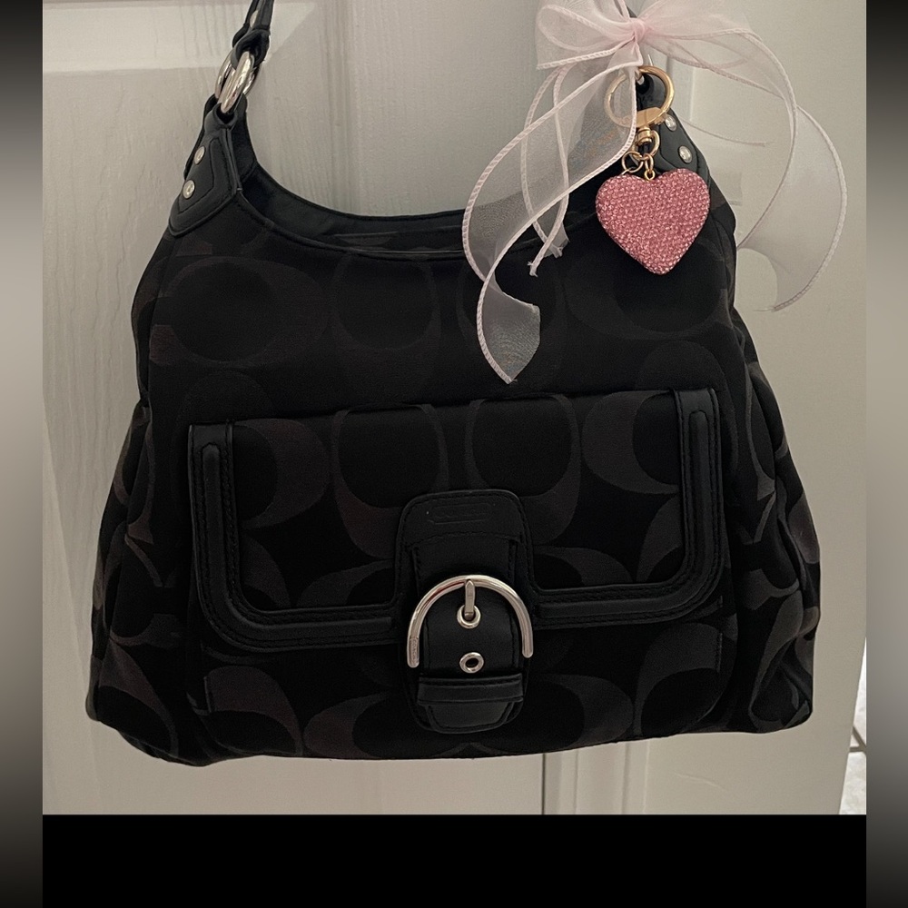 Coach New F24742 Vintage Pewter Signature C Campbell Hobo Bag